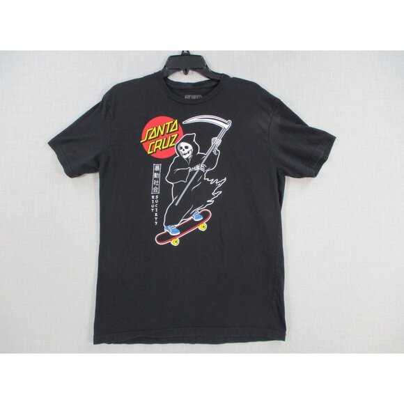 Santa Cruz Riot Society Grim Reaper Skateboarding Graphic T-Shirt Size L - Picture 2 of 9